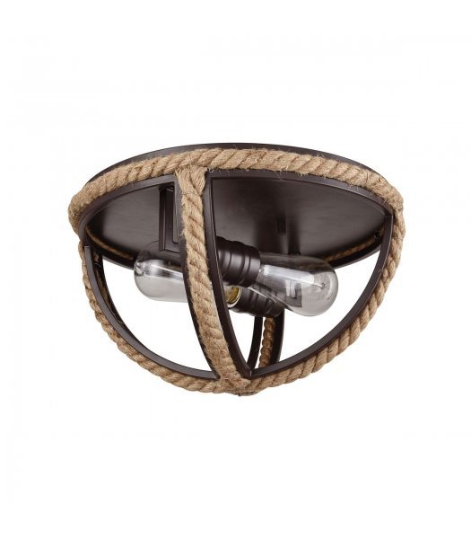 Elk  63062-2 Natural Rope Flush Mount Ceiling Fixture